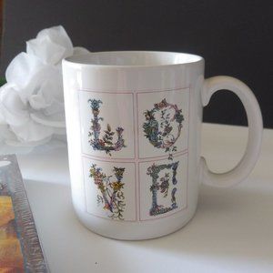LOVE Mug Flowers Garden Heart Napco